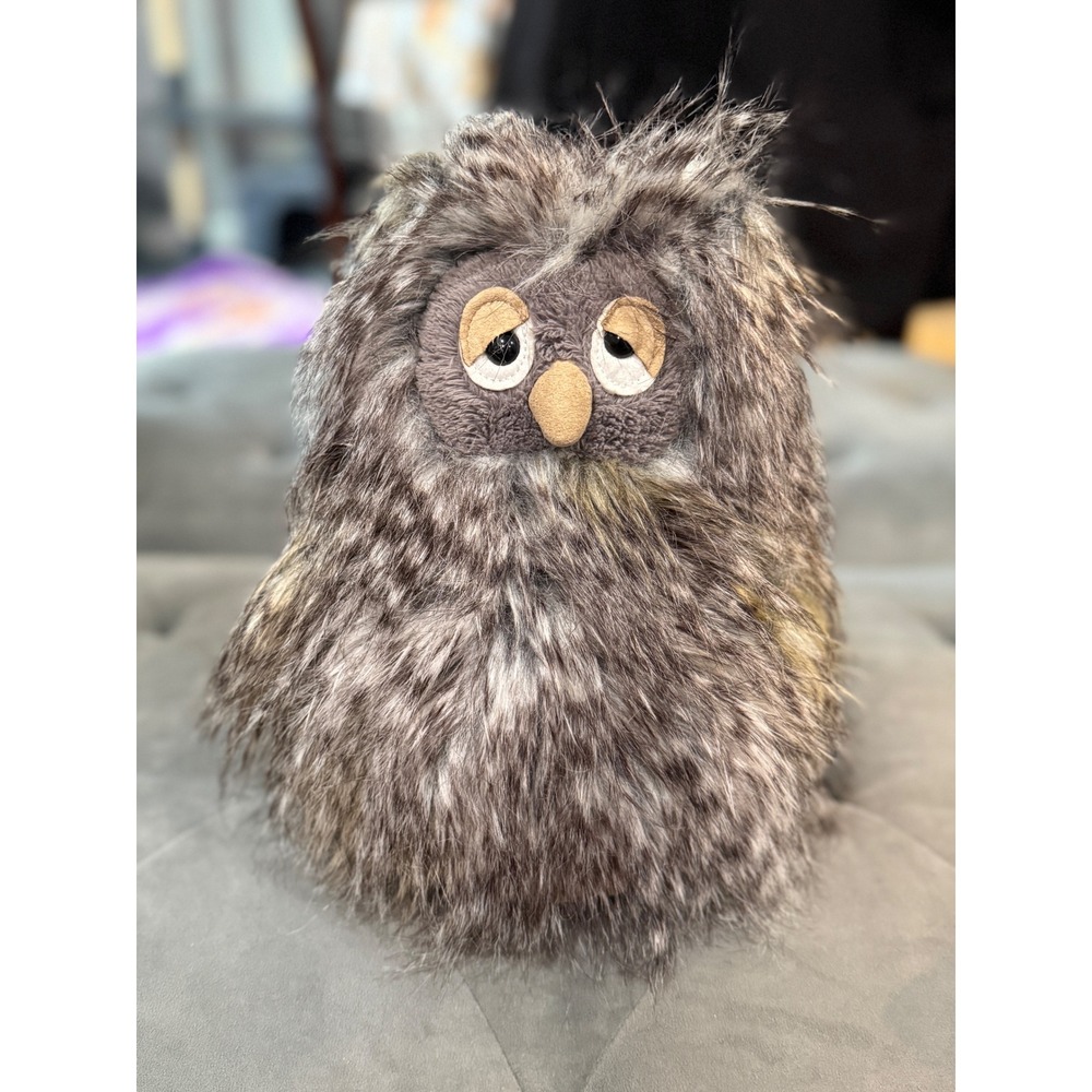 Jellycat London Shaggy Grey Owl Plush Stuffed Animal‎ Woodland Bird Toy